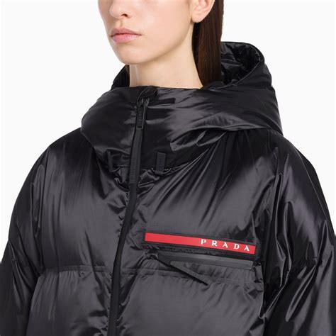 prada down|Prada nylon full zip jacket.